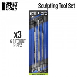 3x outils de sculpture