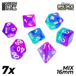 7x Mix 16mm Dés de Jeu -...