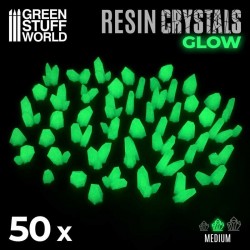 GREEN GLOW Resin Crystals -...