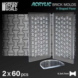 Acrylic molds - H Shaped Paver