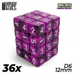 36x D6 12mm Dice - Purple...