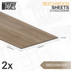 Beechwood Sheet 2x100x250mm