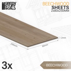 Beechwood Sheet 2x80x250mm