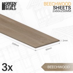 Beechwood Sheet 2x60x250mm