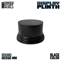 Round Block Plinth 8cm - Black