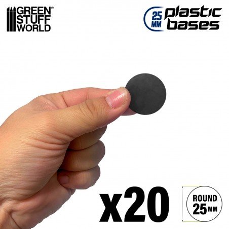 3 X 60mm Round Black Plastic Slotta Bases For Wargaming Miniatures - UK Made