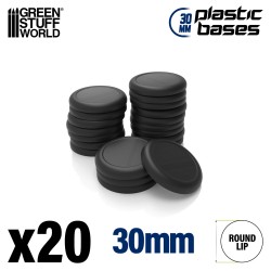 Plastic Bases - Round Lip 30mm
