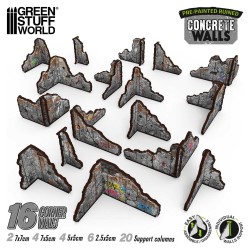 Pre-painted ruined concrete...