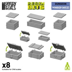 Wooden boxes set 1:48-1:35