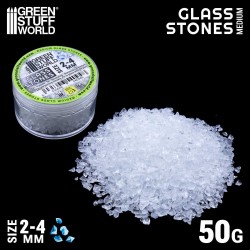 Crushed glass stones 2-4mm