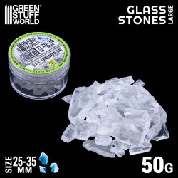 Crushed glass stones 25-35mm