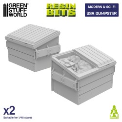 USA commercial Dumpster 1:48