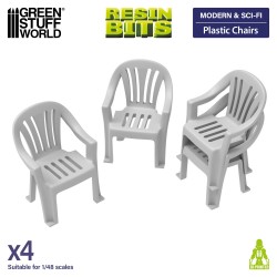 Chaises en plastique 1:48