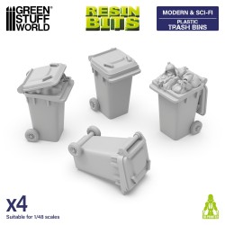 Plastic Trash Bins 1:48
