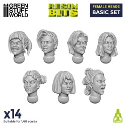 Female Heads 1:48 Basic Set