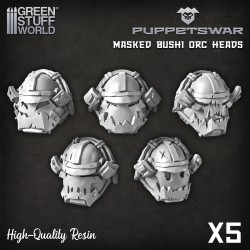 Masked Bushi Ork Heads