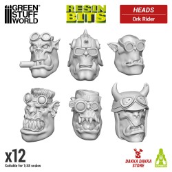 Ork Rider Heads 1:48