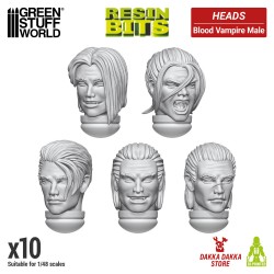 Blood Vampire Male Heads 1:48