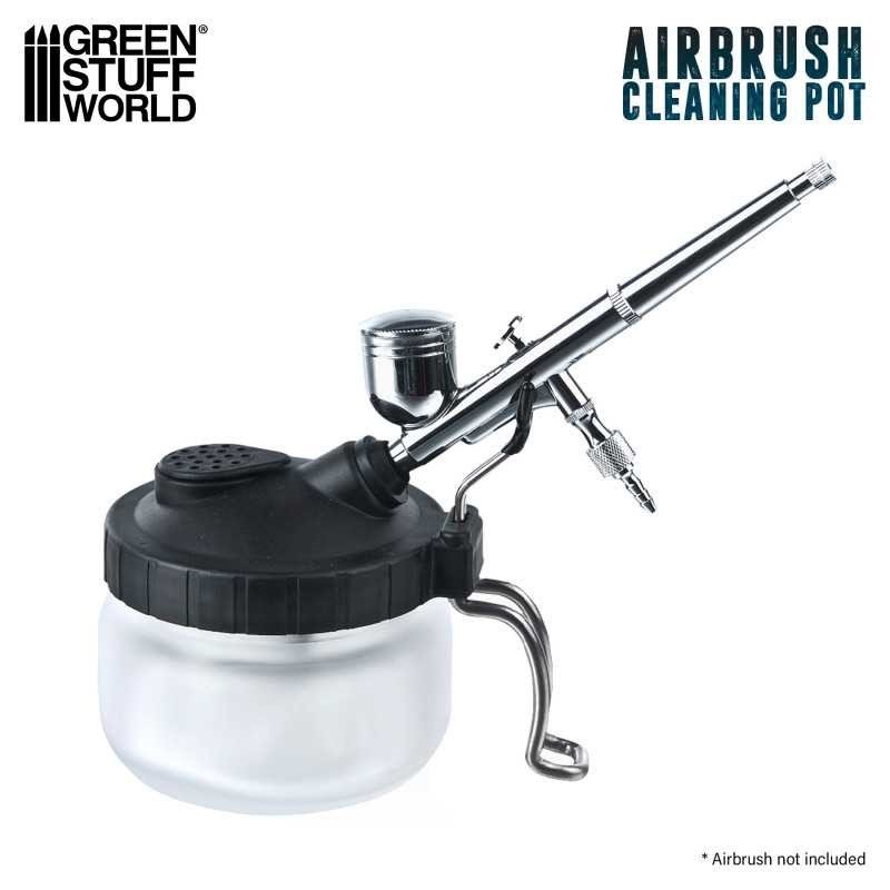 Kit De Nettoyage Pour Aérographe - Pot Avec Brosse Et Aiguilles - Pour Pistolet à Peinture, Buses, Pièces Délicates