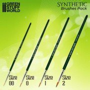 Assortiment De Pinceaux Synthétiques Major Brushes - 3 Paquets De 50 Pinceaux Ronds, Poignées épaisses, Pour Peinture Et Bricolage