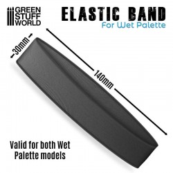 Elastic band for wet pallet
