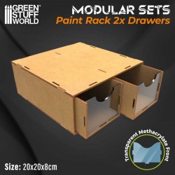 Modular set of 2x MDF drawers