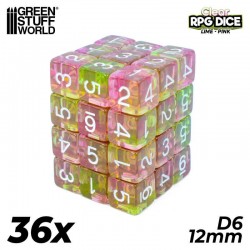 36x D6 12mm Dés de Jeu -...