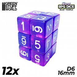 12x D6 16mm Game Dice -...