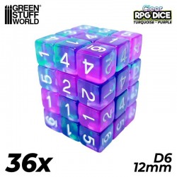 36x D6 12mm Dés de Jeu -...