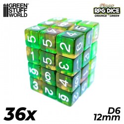 36x D6 12mm Game Dice -...