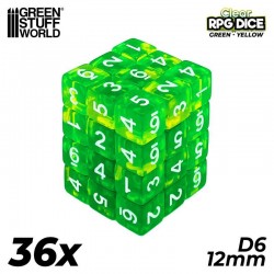 36x D6 12mm Game Dice -...