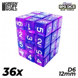 36x D6 12mm Game Dice -...