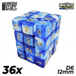 36x D6 12mm Dés de Jeu -...