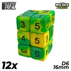 12x D6 16mm Game Dice -...