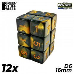 12x D6 16mm Game Dice -...