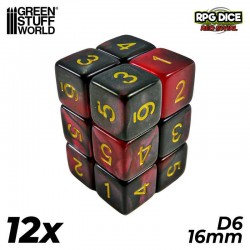 12x D6 16mm Game Dice -...