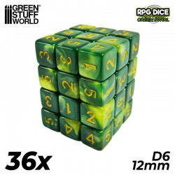 36x D6 12mm Dés de Jeu -...