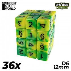 36x D6 12mm Dés de Jeu -...