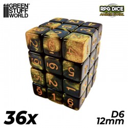 36x D6 12mm Dés de Jeu -...