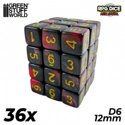 36x D6 12mm Dés de Jeu -...