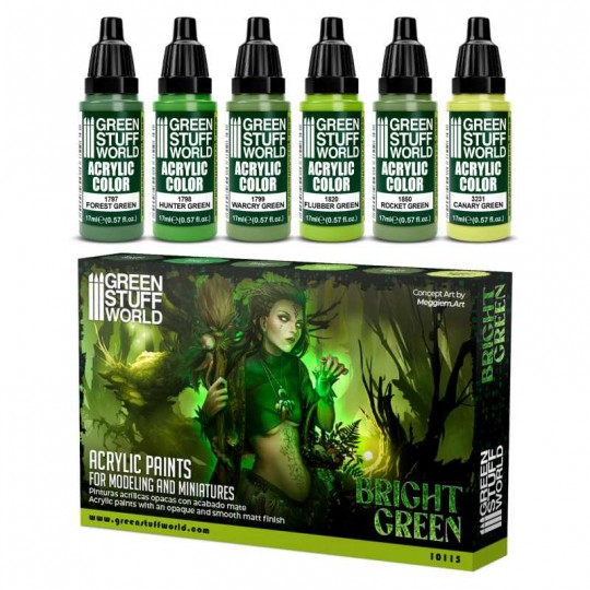 Paint Set Bright Green