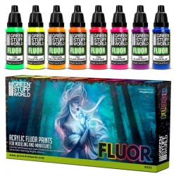 Set of 8x Fluorescent Paints